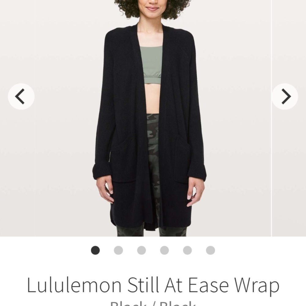 lululemon athletica Women's Black Wrap Sweater